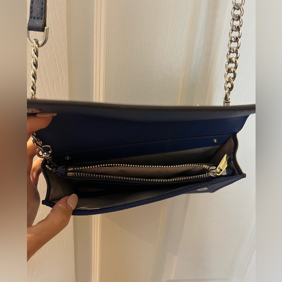 Michael Kors Cross Body Bag, blue, comes with removable card holder - Picture 3 of 7